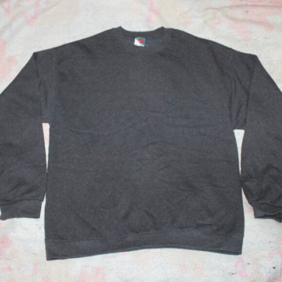 Hanes Premium Men's Gray Long Sleeve Pullover Sweater Size Medium - Picture 1 of 16
